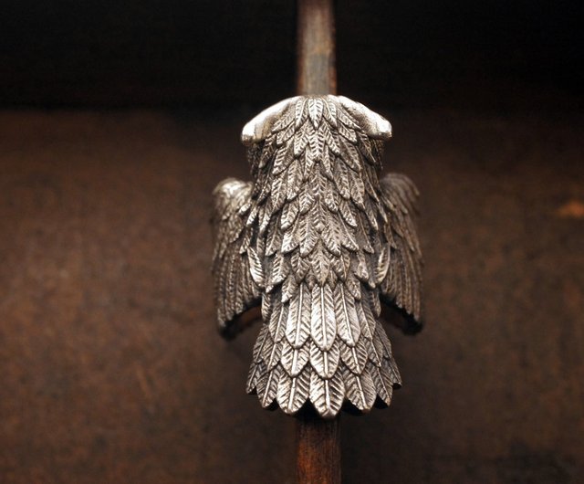 925スターリングシルバー フクロウリング (MW R1030) - ショップ