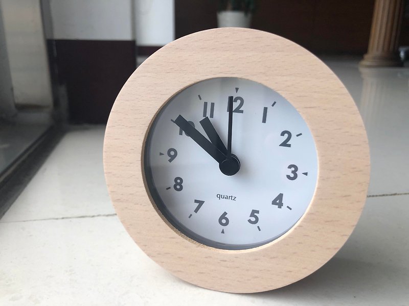 Mod-Muji Table Clock Silent Asakusa - Clocks - Wood White