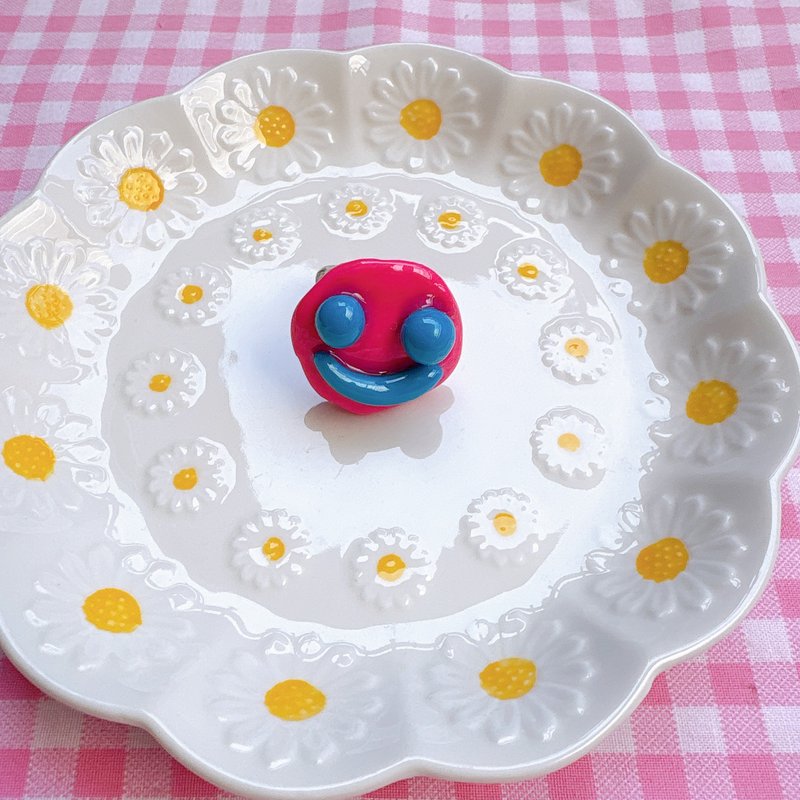 カラフルにこちゃんリング - 戒指 - 黏土 