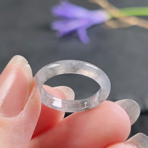 瓔珞珠寶盒 E.L.Jewelry Box 【求‧緣】冰烏雞翡翠戒指戒圈 | 國際16圍 | 天然緬甸玉翡翠A貨