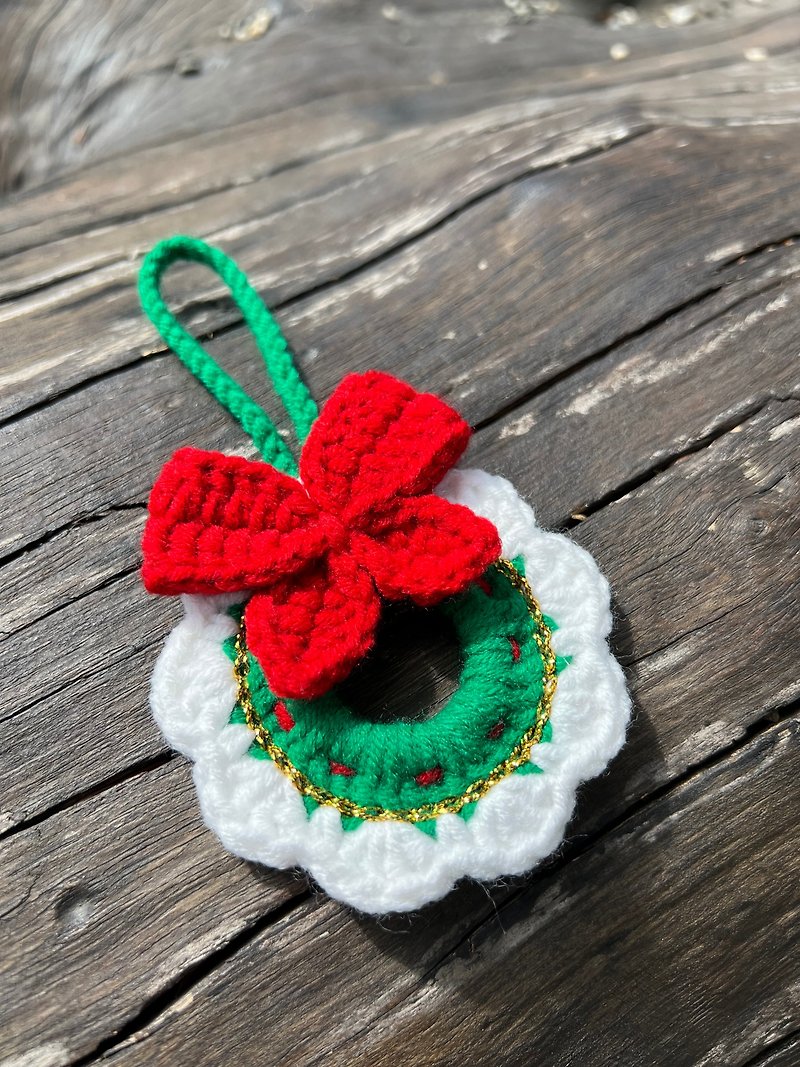 Christmas wreath charm & key ring - Charms - Other Materials 
