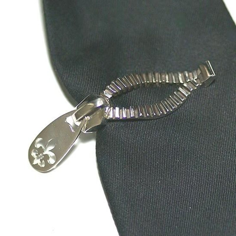 Silver zipper Jewel clip - Other - Other Metals Silver