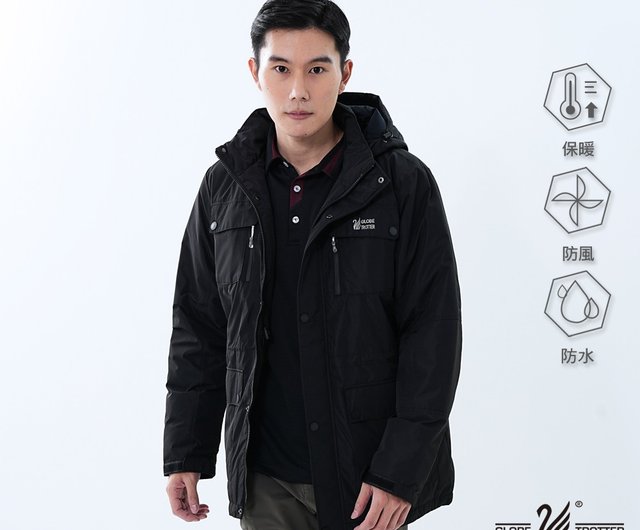 Thin black outlet waterproof jacket