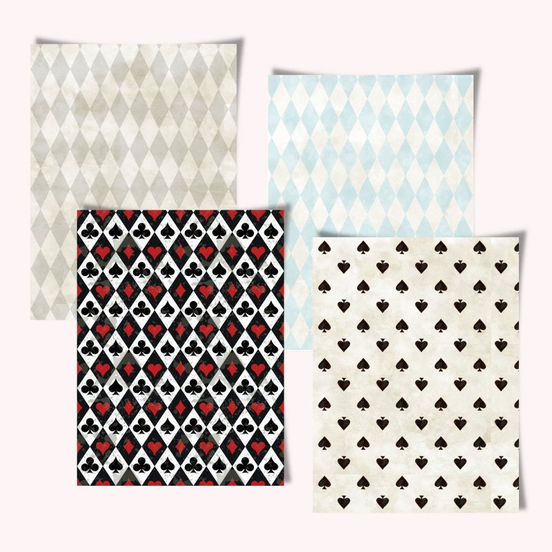 Alice-Themed Background Memo Pad – 100 Sheets - 貼紙 - 紙 