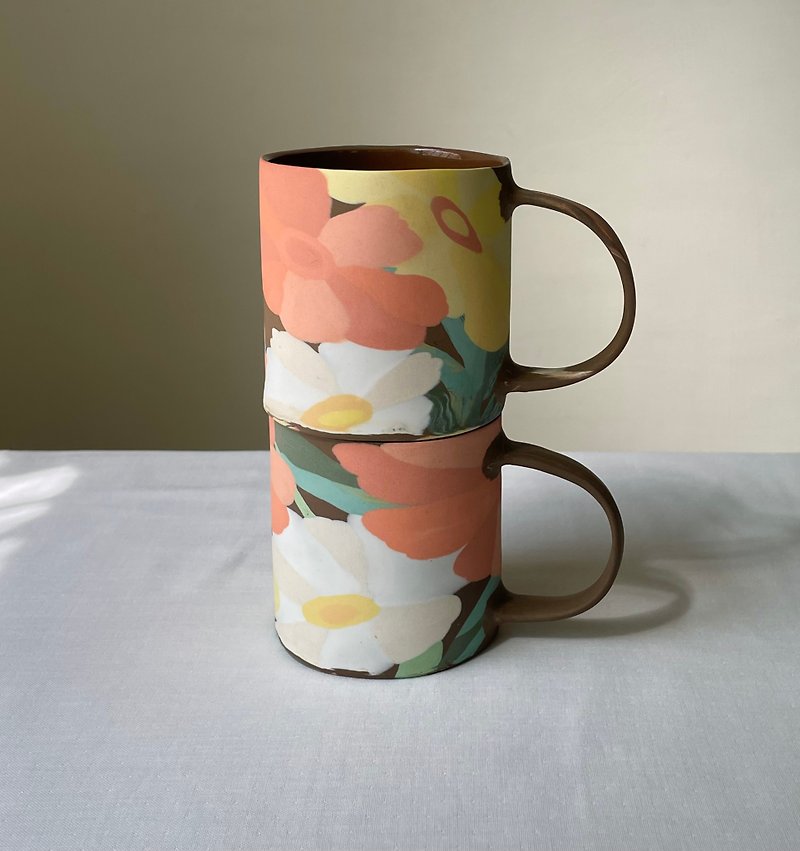 Narrowleaf Zinnia Coffee Mug - Mugs - Porcelain 