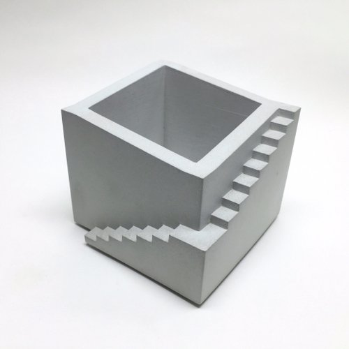 想泥手作工作室 單孔階梯水泥盆