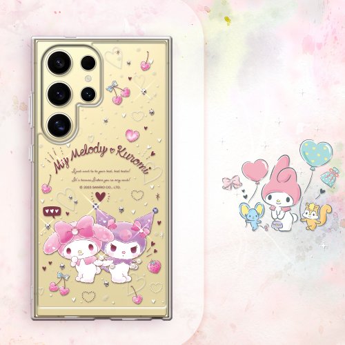 apbs 雅品仕 水晶彩鑽手機殼 三麗鷗 Samsung Galaxy S系列防震雙料水晶彩鑽手機殼-歡樂美樂蒂