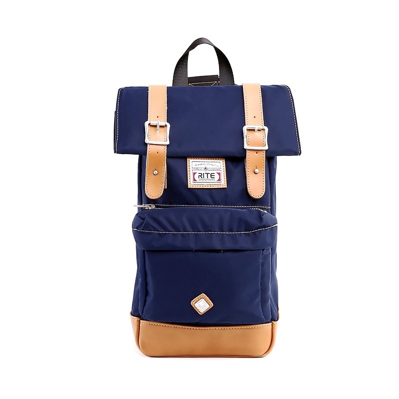2016 Evolution RITE twin bag flight bag x vintage bag (M) - nylon husband green - กระเป๋าแมสเซนเจอร์ - เส้นใยสังเคราะห์ สีน้ำเงิน