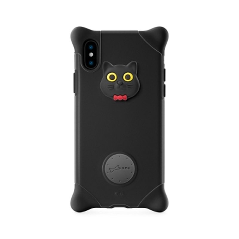 Bone / iPhone X Bubble Cover Phone Case-Cat - เคส/ซองมือถือ - ซิลิคอน สีดำ