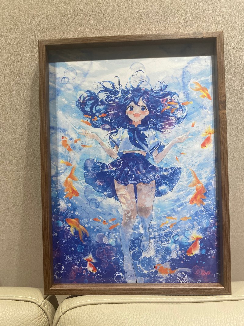 Girl in the Sea A3 poster - 海報/掛畫/掛布 - 紙 