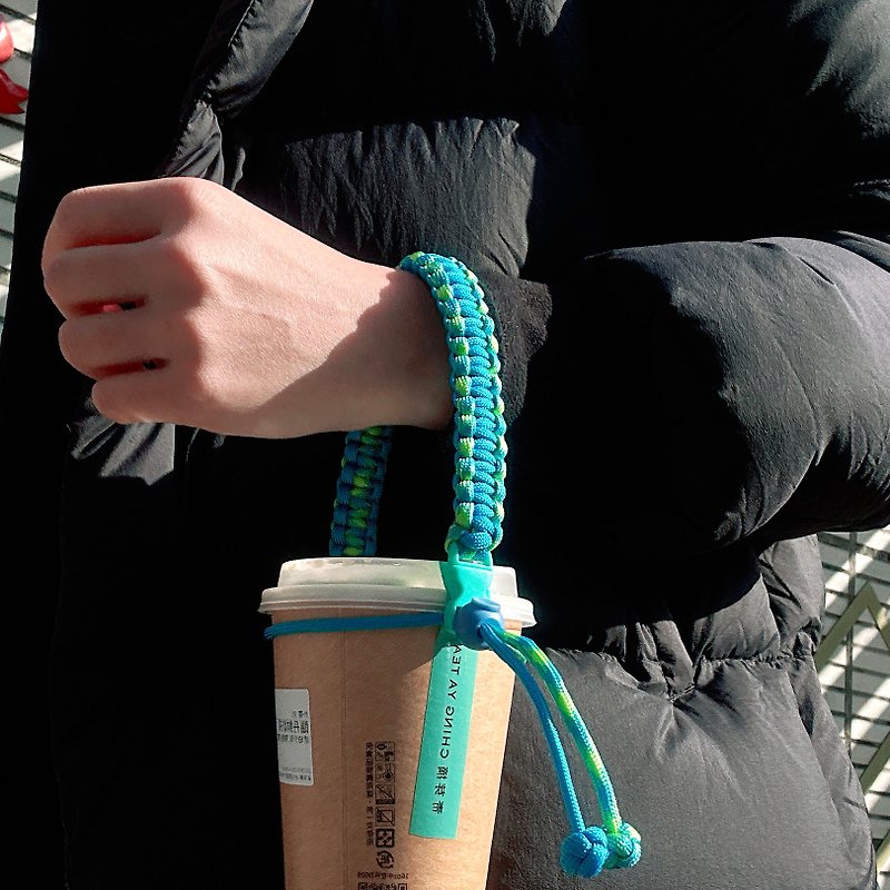Editor's Handmade - Ready Stock - Paracord Braided Portable Drink Strap/Drink Cover. Environmentally Friendly Drink Cover_Nature - Beverage Holders & Bags - Polyester Multicolor