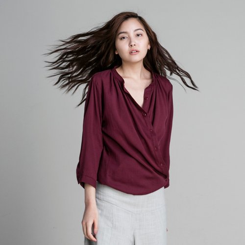 Cross shirt-Burgundy