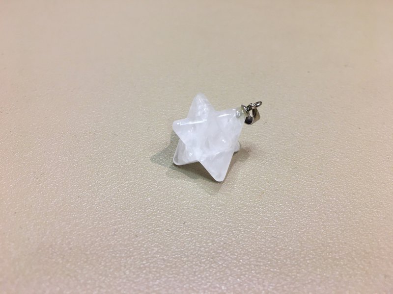 白水晶梅爾卡巴吊飾 - 手鍊/手環 - 水晶 
