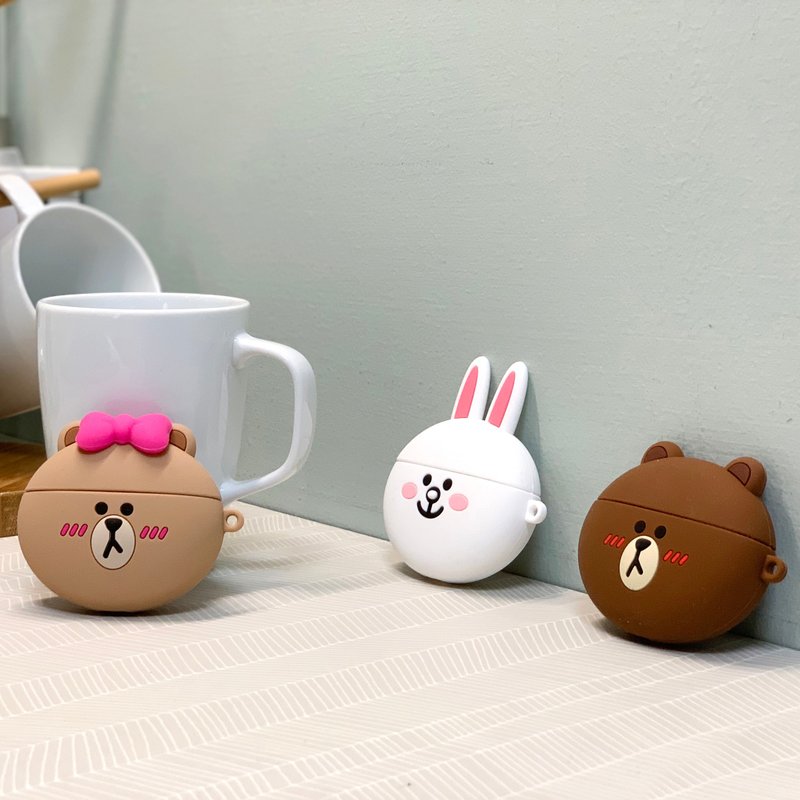GARMMA LINE FRIENDS AirPods Pro 藍芽耳機盒保護套 兔兔 - AirPods/耳機保護套 - 矽膠 白色