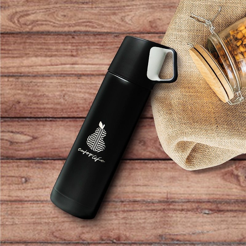 Laser Engraved Stainless Steel Water Bottle,Custom Thermos, Cold Water Bottle - Teapots & Teacups - Other Metals Black