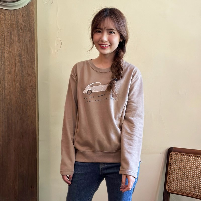 Hana Mokuba hand-painted printed casual split top - เสื้อผู้หญิง - วัสดุอื่นๆ 