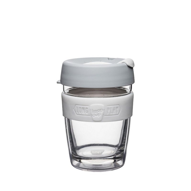 KeepCup LongPlay -Twin Wall Glass Cup M - Cino - แก้วมัค/แก้วกาแฟ - แก้ว ขาว