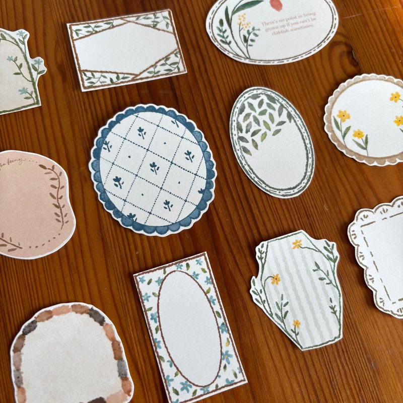 ボタニカル　フレーム・背景 - 貼紙 - 紙 