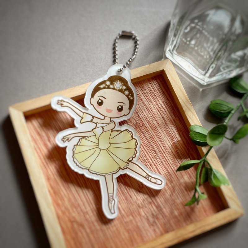 Ballet gifts/adult ballet/dance show souvenirs/dance ballet rewards/beaded charm key ring - พวงกุญแจ - อะคริลิค 