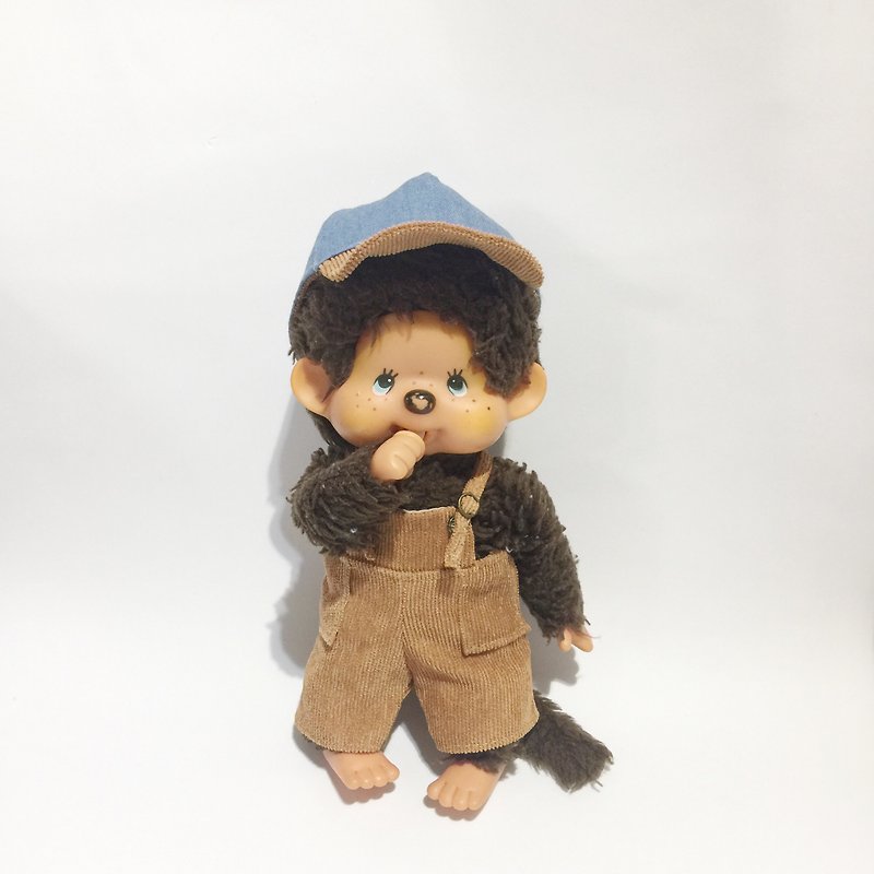 Monchhichi(S)_Handmade Doll Outfit_Overalls Set( 3 colors available) - Stuffed Dolls & Figurines - Cotton & Hemp Multicolor