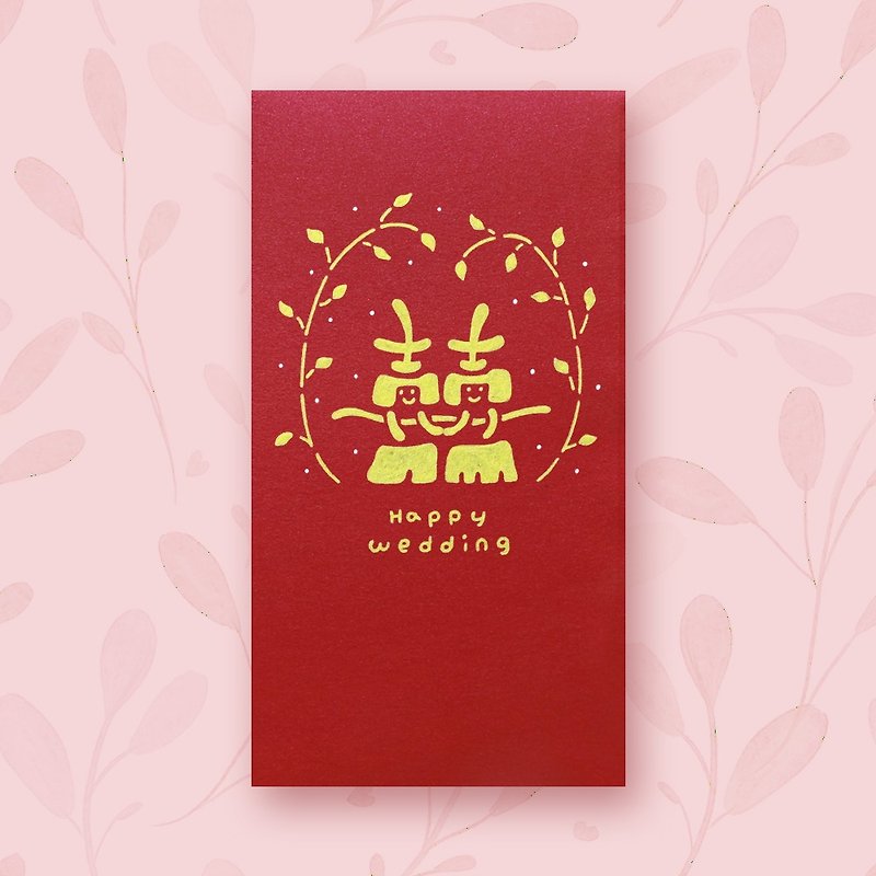[囍_Wedding] Handmade hand-painted envelope bag red envelope bag no.6 - Chinese New Year - Paper Red