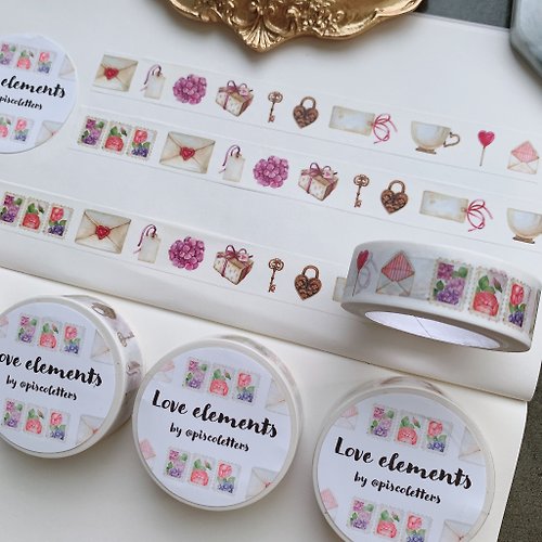Piscoletters Love Elements Washi Tape