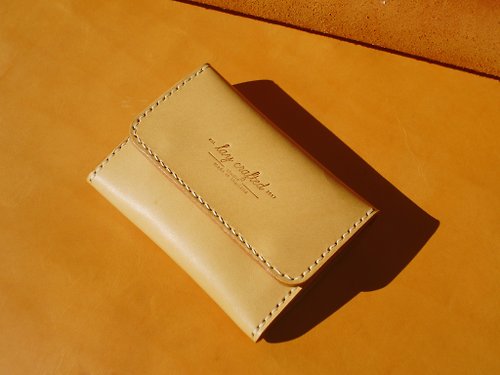laycraftedstudio Veg. Tanned Small Wallet ( Light tan color)