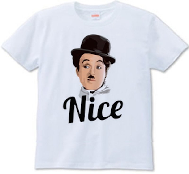NICE Chaplin (T-shirt white / ash) - Men's T-Shirts & Tops - Cotton & Hemp White