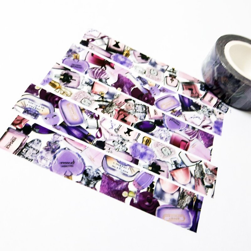 Masking Tape Purple Bottles - Washi Tape - Paper 