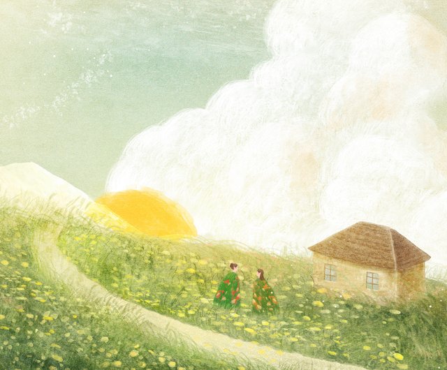 特価品】フレームなしアート - 荒野の優しさ / 木製フレーム付き