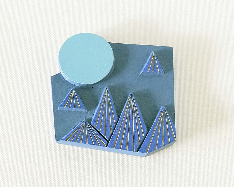 Artdeco Hand Mirror  (mountain - blue) - 化妝掃/鏡子/梳子 - 塑膠 藍色