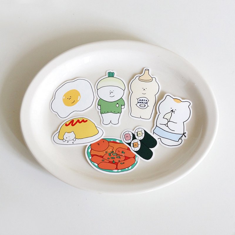 [3 MONTHS official agent] Youzai omelet rice sticker set - สติกเกอร์ - กระดาษ หลากหลายสี