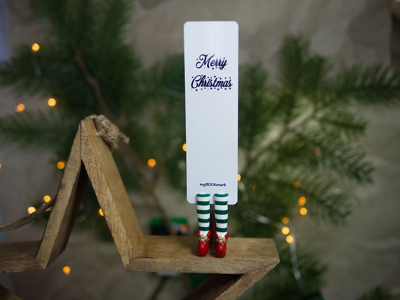 Christmas Elf in red shoes from authentic MYBOOKMARK - Bookmarks - Clay Multicolor
