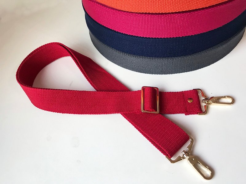 Hand-made straps, cotton woven straps, backpack back straps, wide straps - กระเป๋าแล็ปท็อป - ผ้าฝ้าย/ผ้าลินิน สีแดง