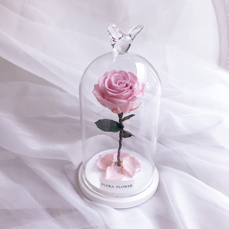 (Pink Rose) Little Prince Eternal Flower Glass Cover Graduation Gift / Eternal Flower / No Withering Flowers / Tanabata / Gift - Plants - Plants & Flowers Pink