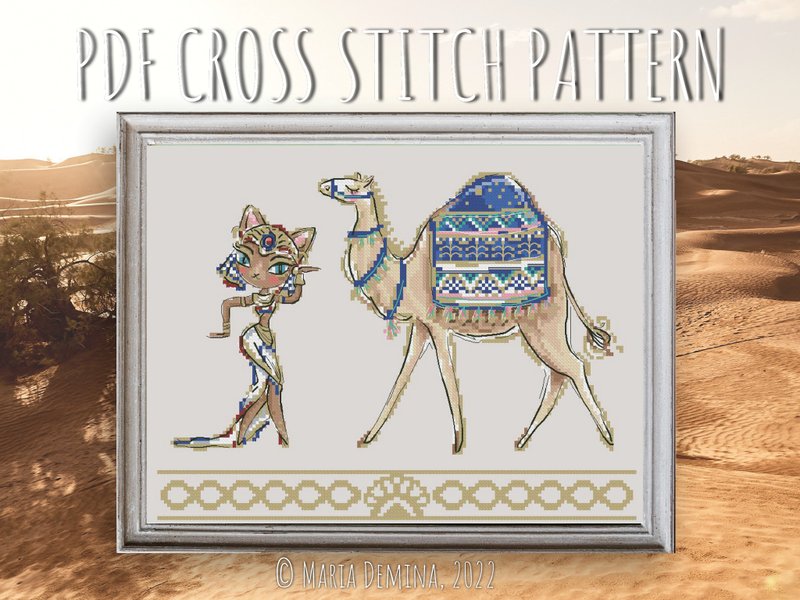 Bastet PDF cross stitch pattern - 手工藝教學/工具書 - 其他材質 