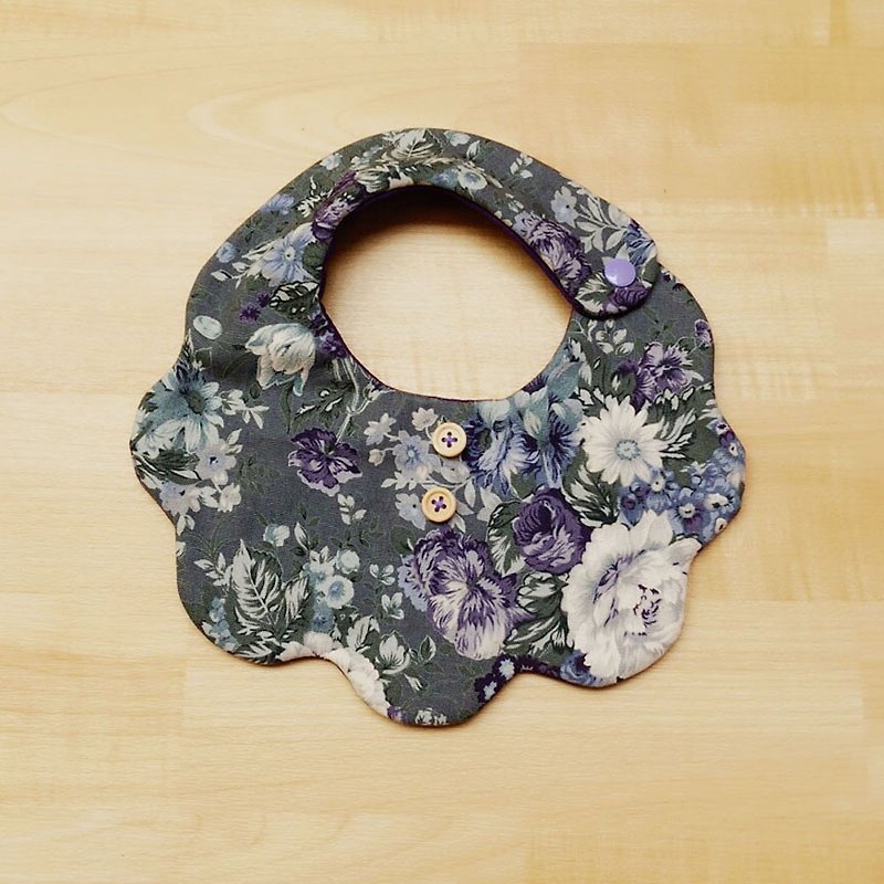 Six-fold yarn bib pocket / baby bib / style bib / cute flower-shaped bib flower bib / hand made bib - ผ้ากันเปื้อน - ผ้าฝ้าย/ผ้าลินิน 
