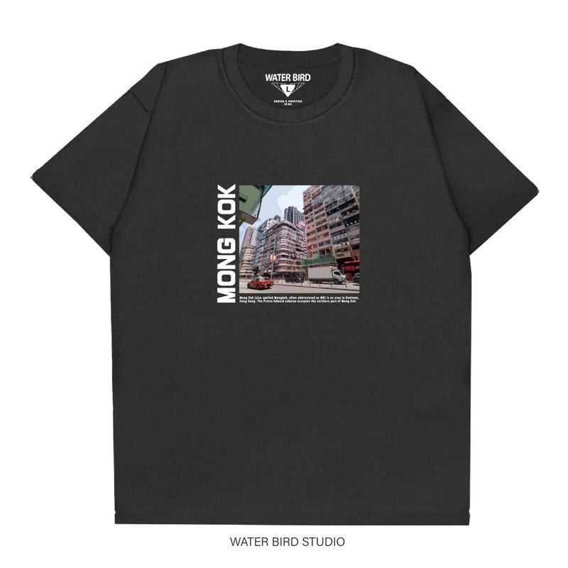 旺角 - T-Shirt - 男 T 恤 - 棉．麻 黑色