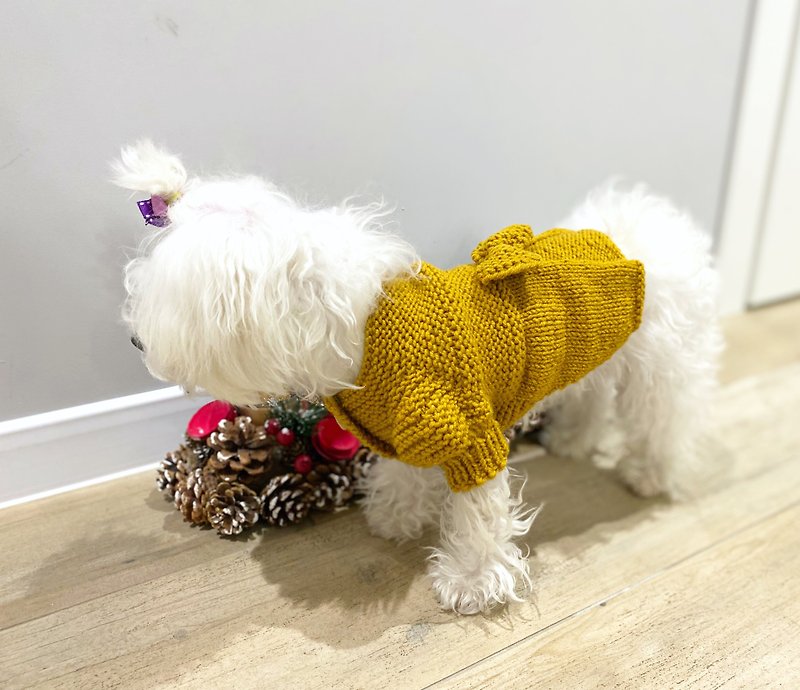 Wool Clothing & Accessories Orange - Dog clothes - dog coat  ,dog sweaters for small dogs
