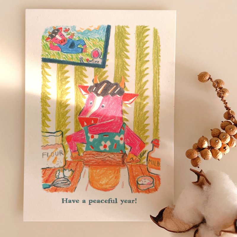 Pinky Niuniu Make Biscuits Universal Card Postcard - Cards & Postcards - Paper 
