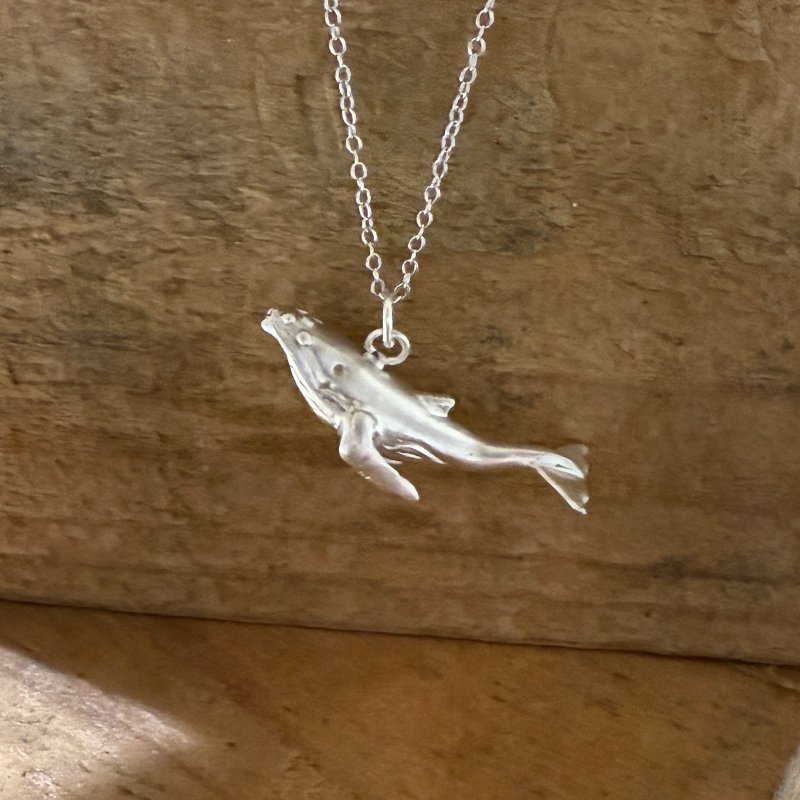 925純銀座頭鯨項鍊 くじら  Humpback - 項鍊 - 純銀 