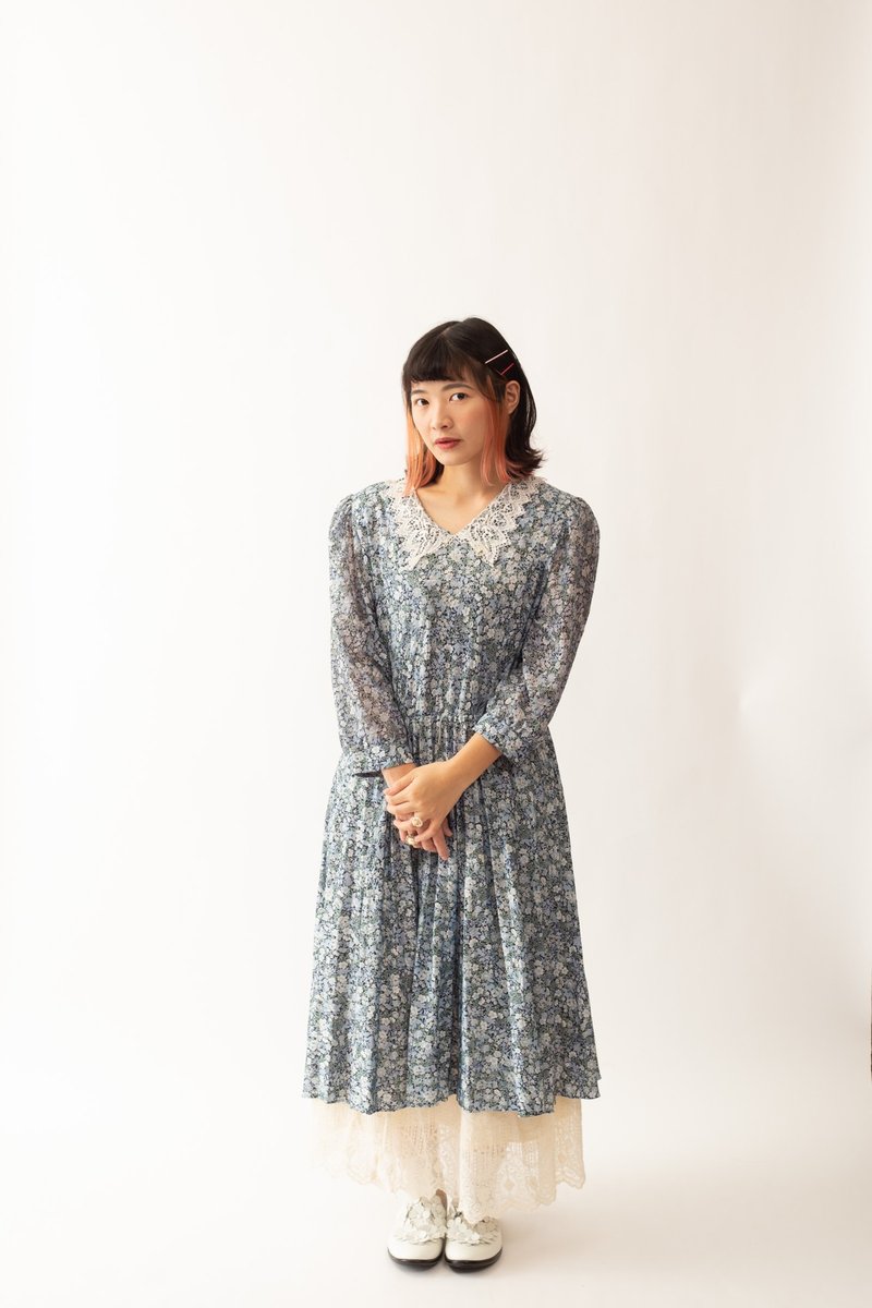 Vintage American dress 古著美式洋裝【初戀販賣所】B632 - 洋裝/連身裙 - 聚酯纖維 