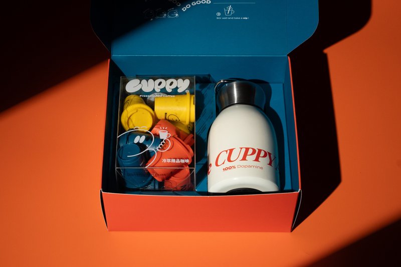 Gift Box / Classic Freeze-Dried Coffee (12 Servings) + Insulated Tumbler with Exclusive Stickers - Coffee - Concentrate & Extracts Orange