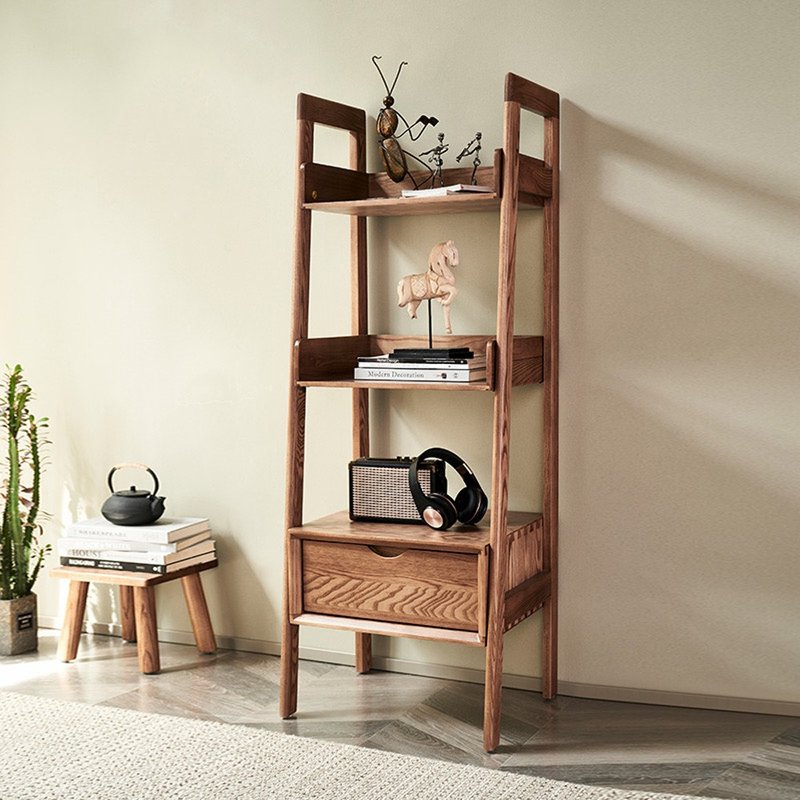 Solid wood simple new fashion solid wood storage shelf bookshelf - ชั้นวางหนังสือ - ไม้ 