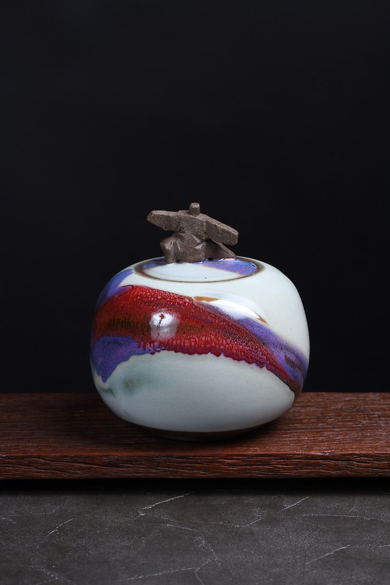 蔡夏の太極茶館の有名な陶芸家、徐旭倫先生の作品はあなたの心に忠実です - 置物 - 陶器 パープル