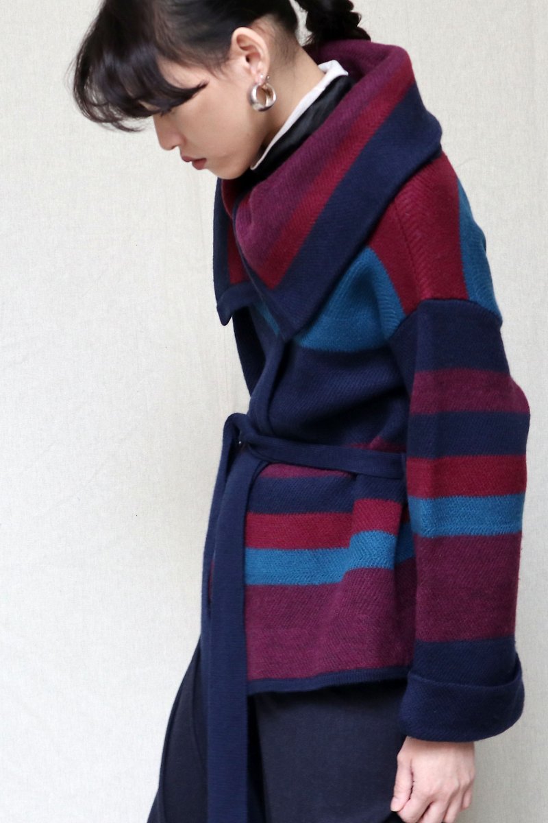 Pumpkin Vintage. Marc By Marc Jacobs Lapel tie knitted wool coat - Women's Casual & Functional Jackets - Wool 