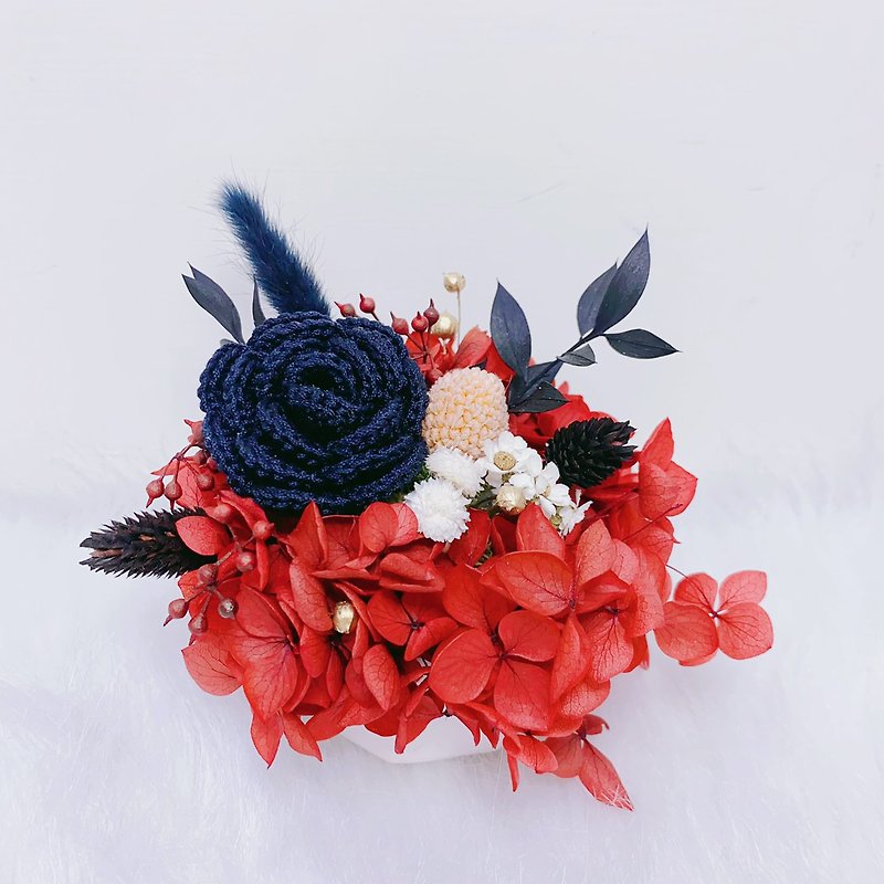 編織花 玫瑰花 擴香盆 永生花 開幕 辦公室小物 生日 婚禮小物 - 擺飾/家飾品 - 植物．花 