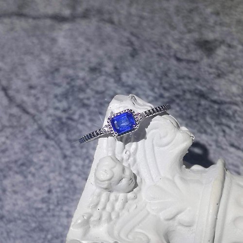 terra's gift 14K 斯里蘭卡藍寶石 麻花 戒指
