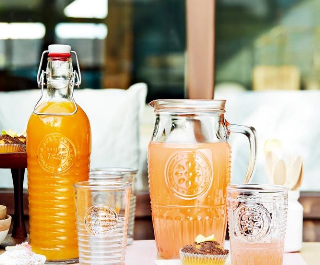 BORMIOLL ROCCO ボルミオリロッコ オレンジ蓋 ガラス瓶 約14cm