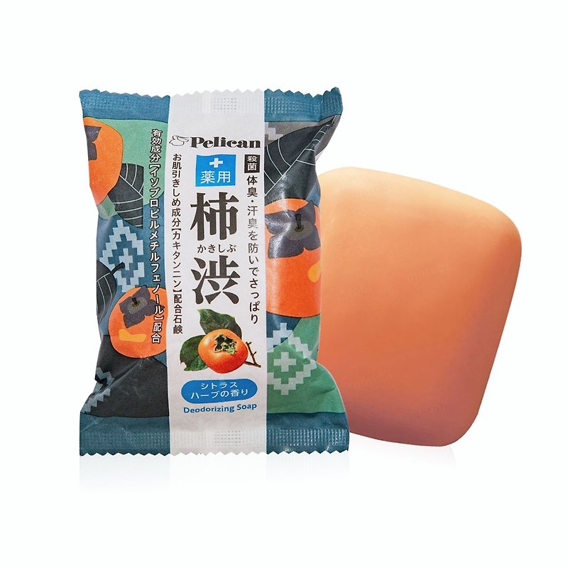 日本 Pelican 柿涉抗菌植物精油皂 柑橘植物香氣 - 肥皂/手工皂 - 其他材質 綠色
